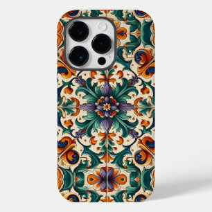 Groen Sinaasappel Paarse Portugees Azulejos Tegels Case-Mate iPhone 14 Pro Hoesje