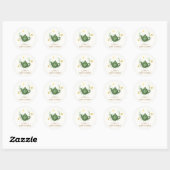  groen Sinaasappel Par-Tea Baby shower Ronde Sticker (Vel)