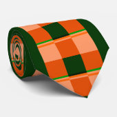 Groen Sinaasappel Patterned Stropdas (Opgerold)