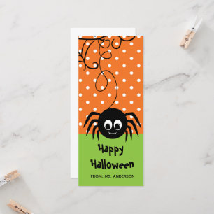Groen Sinaasappel Spider Halloween Bladwijzer