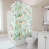 Groen Sinaasappel Tangerine Provence Waterverf Douchegordijn (In situ)