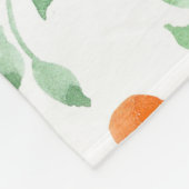 Groen Sinaasappel Tangerine Provence Waterverf Fleece Deken (Hoek)