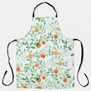 Groen Sinaasappel Tangerine Provence Waterverf Schort