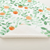 Groen Sinaasappel Tangerine Provence Waterverf Sherpa Deken (3/4)