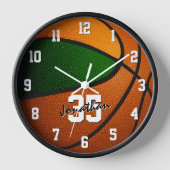 Groen sinaasappel Team Kleuren Basketbal Sport Dec (Voorkant)