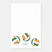 Groen sinaasappel Team Kleuren Volleyballen W Spel Post-it® Notes (Voorkant)