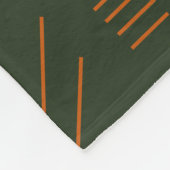 Groen sinaasappel terracotta prachtig geometrisch fleece deken (Hoek)
