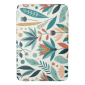 Groen Sinaasappel Vet Modern Bloemen Print Patroon Badmat (Voorkant Verticaal)