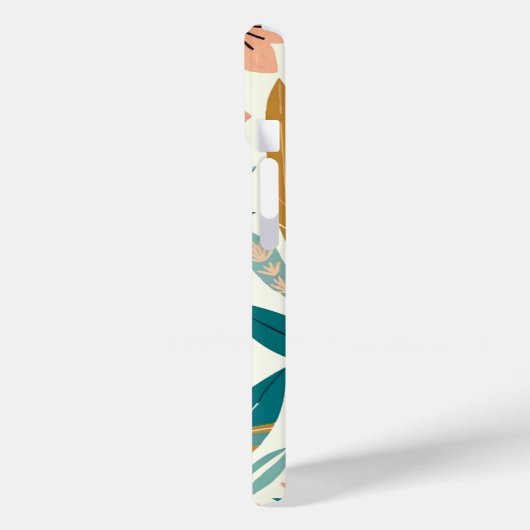 Groen Sinaasappel Vet Modern Bloemen Print Patroon Case-Mate iPhone Case (Achterkant / Links)