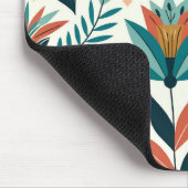 Groen Sinaasappel Vet Modern Bloemen Print Patroon Muismat (Hoek)