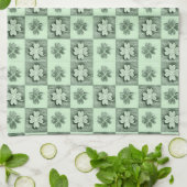 groen Sint Patrick retro shamrock patroon K Theedoek (Gevouwen)