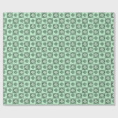  groen Sint Patrick retro shamrock patroon T Cadeaupapier (Vlak)
