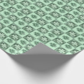  groen Sint Patrick retro shamrock patroon T Cadeaupapier (Hoek)