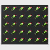 Groen sinterklaas martian kerst inpakpapier (Vlak)