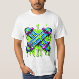 groen skateboard t-shirt