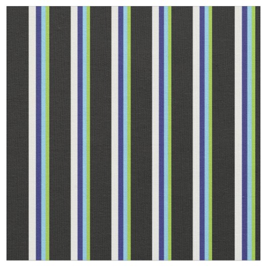 Groen, Sky Blue, Midnight Blue, Mint Cream & Black Stof (Close Up)