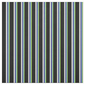 Groen, Sky Blue, Midnight Blue, Mint Cream & Black Stof (Swatch)