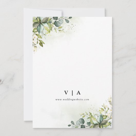 Groen Sla de datum met Fotokaart op Save The Date (Achterkant)