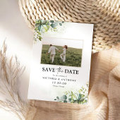 Groen Sla de datum met Fotokaart op Save The Date