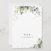 Groen Sla de datum met Fotokaart op Save The Date (Achterkant)