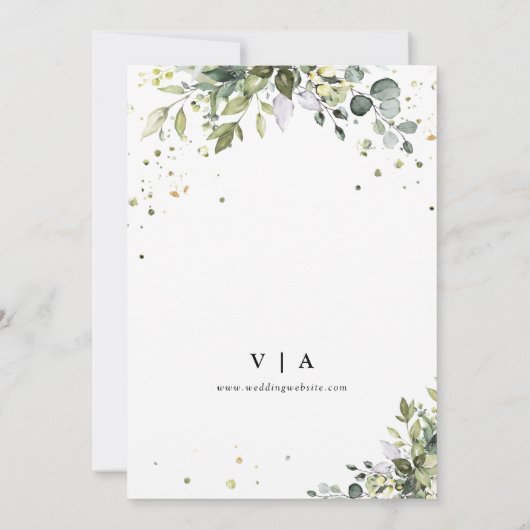 Groen Sla de datum met Fotokaart op Save The Date (Achterkant)