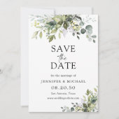 Groen Sla de datumkaarten op Save The Date (Voorkant)