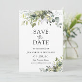 Groen Sla de datumkaarten op Save The Date (Staand voorkant)