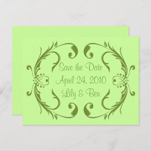 Groen Sla de Kaart Datum op (Voorkant / Achterkant)