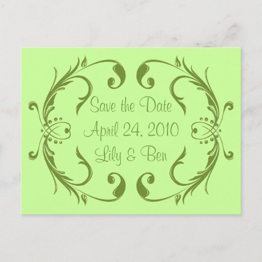 Groen Sla de Kaart Datum op (Voorkant)