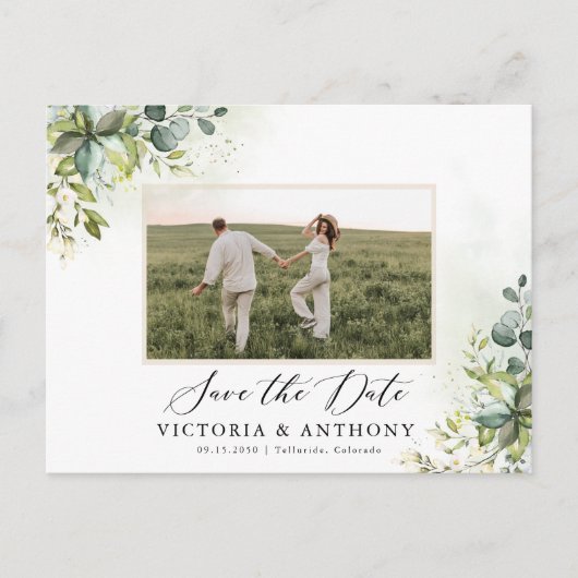 Groen Sla het Briefkaart Datum op (Voorkant)