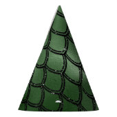 Groen slangenreptielpatroon feesthoedjes (Links)