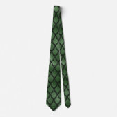 Groen slangenreptielpatroon stropdas (Voorkant)