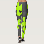 groen slijm charsteengrijs plezier leggings (Achterkant)