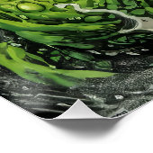 Groen slijmmonster perfect poster (Hoek)