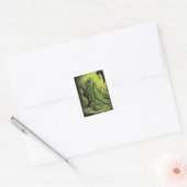 Groen slijmmonster vierkante sticker (Envelop)