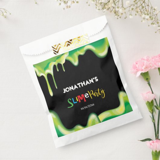 Groen slipfeestje voor jongens bedankzakje (Gezegeld)
