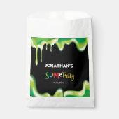 Groen slipfeestje voor jongens bedankzakje (Voorkant)