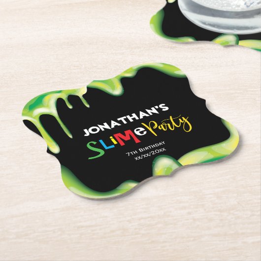 Groen slipfeestje voor jongens kartonnen onderzetters (Gekanteld)