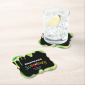 Groen slipfeestje voor jongens kartonnen onderzetters (Insitu)