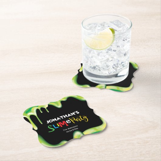 Groen slipfeestje voor jongens kartonnen onderzetters (Insitu)