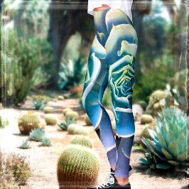 Groen, smakelijk cacti foto eenvoudig modern, stij leggings