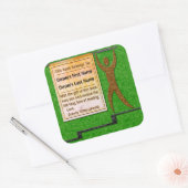 Groen smeltbanner Man - Aangepaste kookplaat Vierkante Sticker (Envelop)