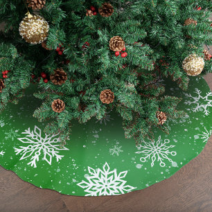 Groen Sneeuwvlokken Patroon Festivale Winter Vakan Kerstboom Rok