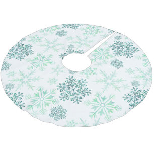 Groen Sneeuwvlokpatroon Kerstboom Rok