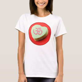 Groen Snoep hart met om-symbool T-shirt