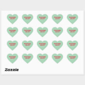 Groen Snoep Hart Sticker (Vel)
