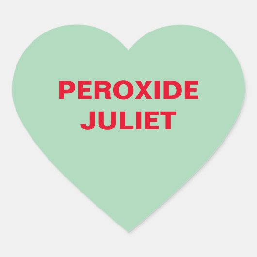 Groen Snoep Hart Sticker (Voorkant)