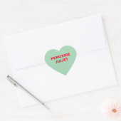 Groen Snoep Hart Sticker (Envelop)