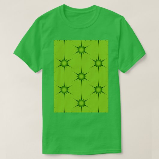 Groen Snowflake Pools aardewerk geïnspireerd patro T-shirt (Design voorkant)