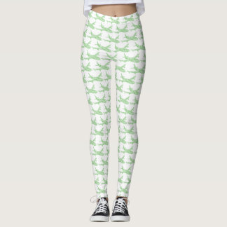 Groen Snowflake-vliegtuig - Leggings